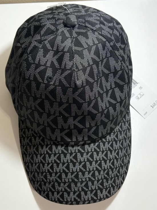 Michael Kors Other - Michael Kors Black & Gray MK Monogram Baseball Hat